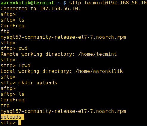 如何在 Linux 中使用 sFTP 上传或下载文件与文件夹