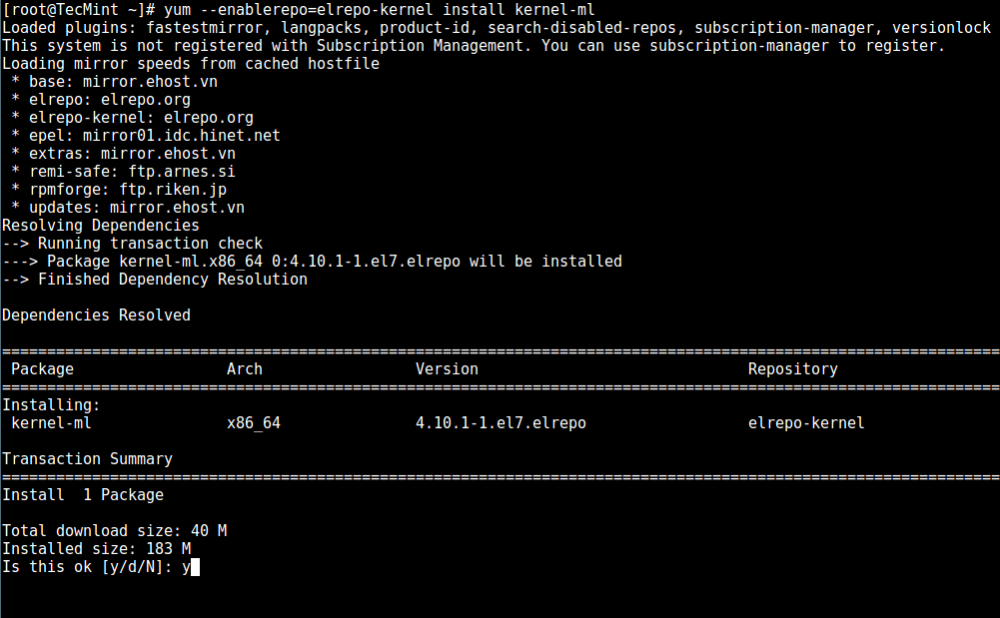 如何在 CentOS 7 中安装或升级最新的内核