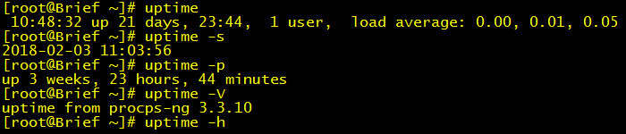 uptime 命令介绍