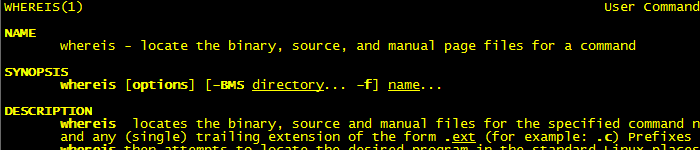 Linux whereis 基础命令