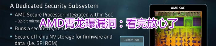 AMD霄龙曝漏洞：看完放心了
